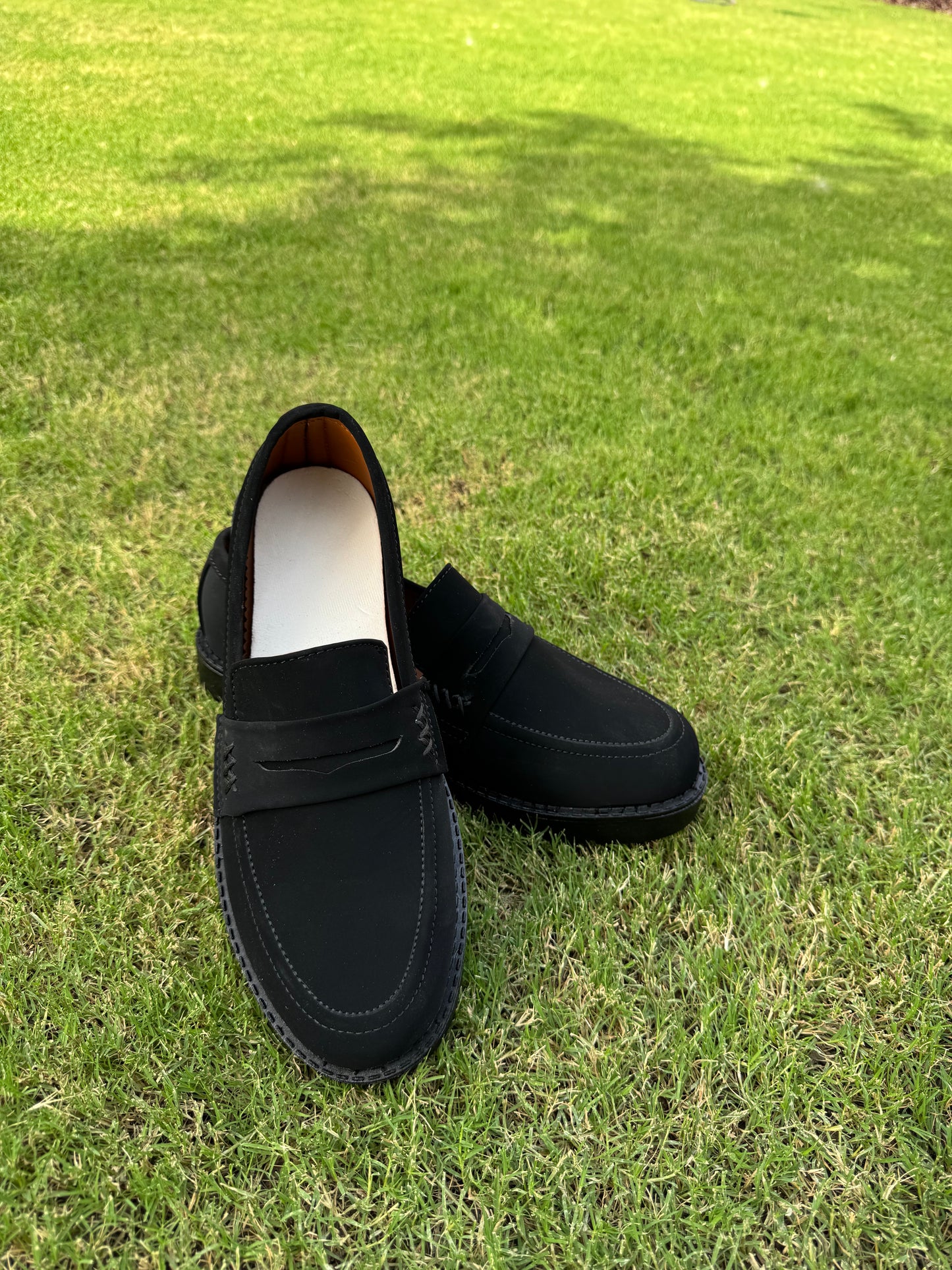BLACK SUEDE LOAFERS