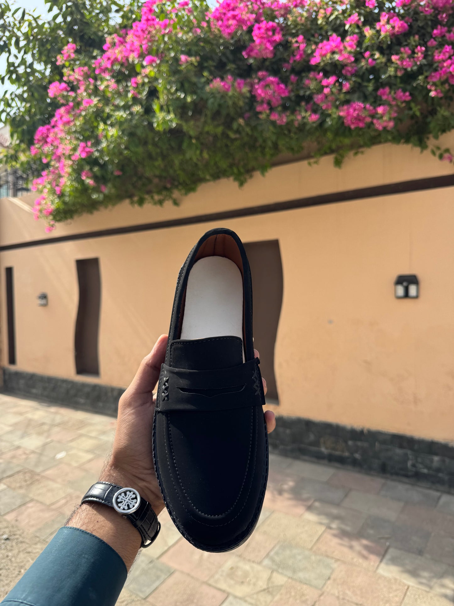 BLACK SUEDE LOAFERS