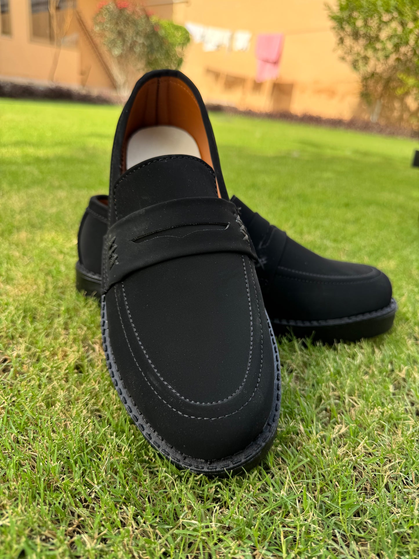 BLACK SUEDE LOAFERS