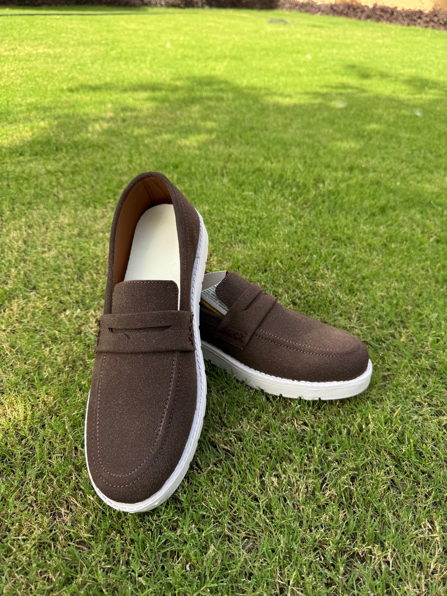 BROWN SUEDE CASUAL LOAFERS